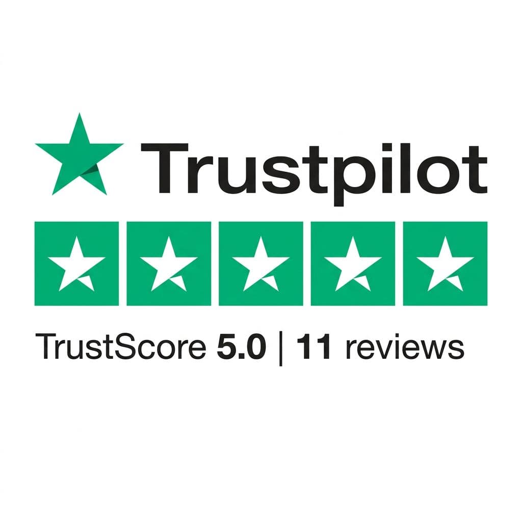 Trustpilot – TrustScore 5.0, 11 reviews